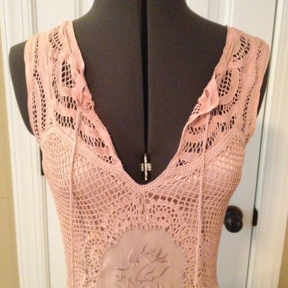 Gorgeous Sue Wong Dusty Rose Lace Dress, Size 6 - Picture 2 of 2